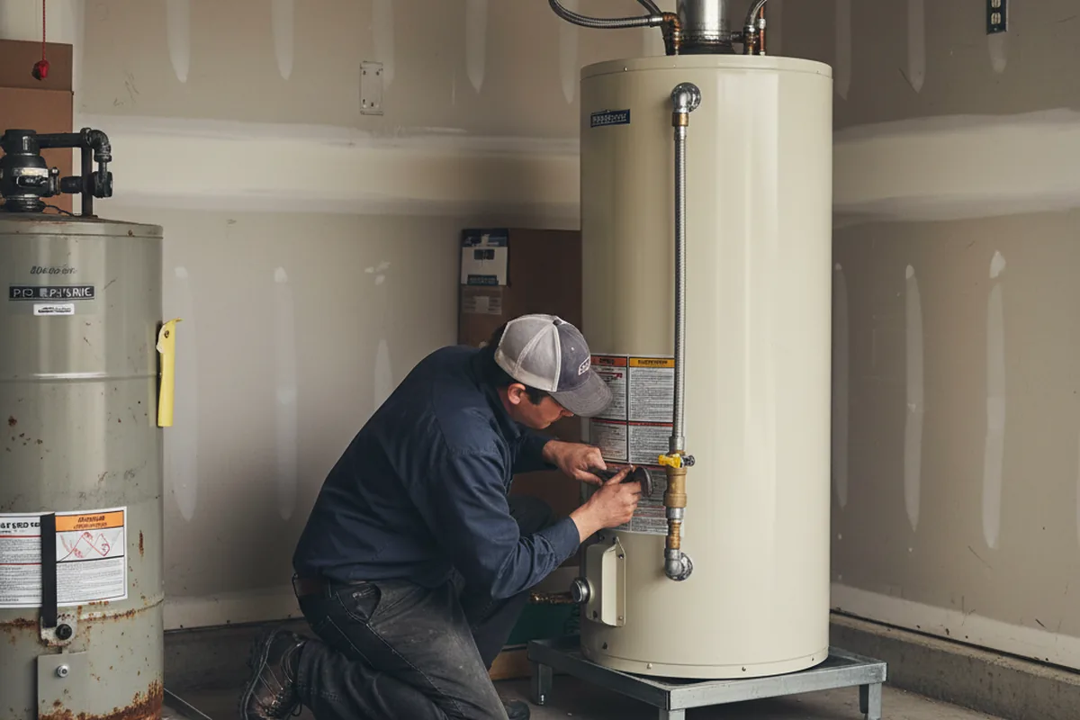 Water heater and shutoff valve replacement in Pine Hill